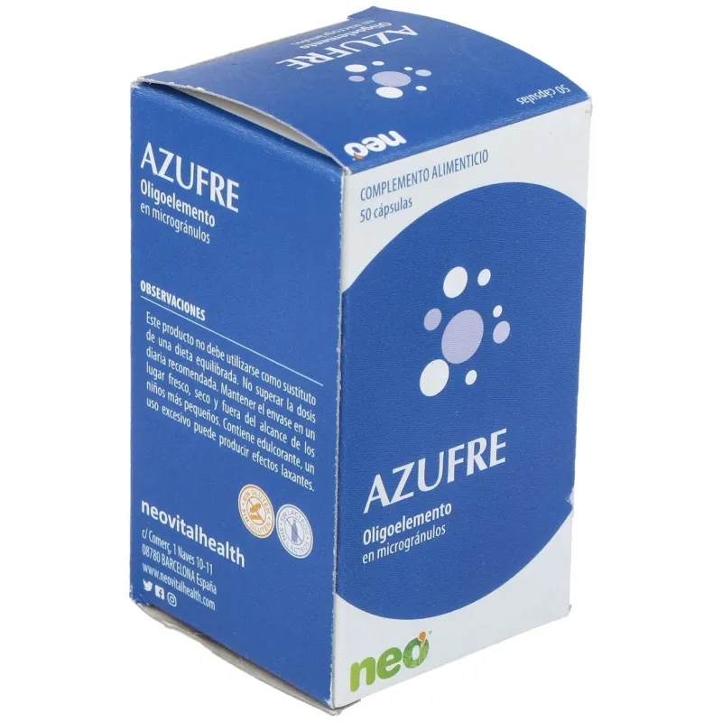 Azufre microgranulos neo 50cap. | Farmacia Barata