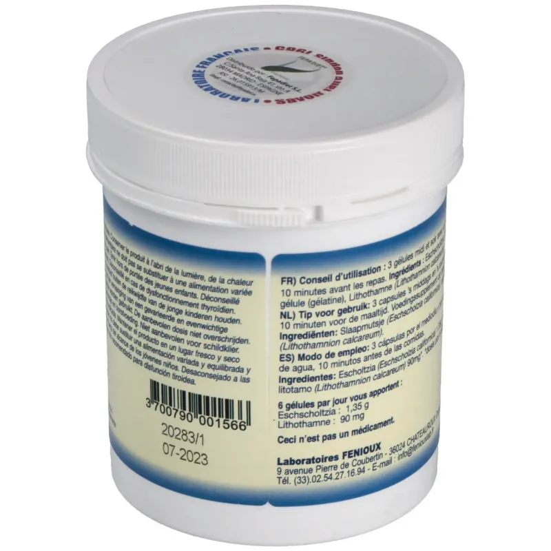 Fenioux litho escholtzia 240mg 200caps | Farmacia Barata Fenioux litho escholtzia 240mg 200caps | Farmacia Barata
