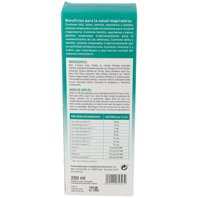 Protectium pectoral infantil jarabe 250ml. | Farmacia Barata