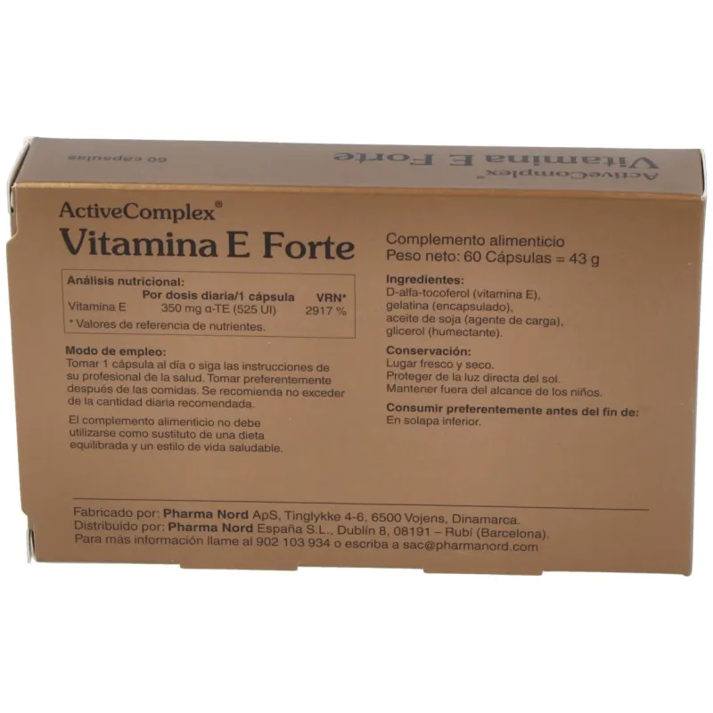 Activecomplex® vitamina e forte 60cáps | Farmacia Barata