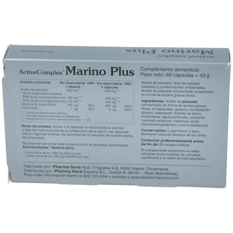 Activecomplex® marino plus 60cáps | Farmacia Barata
