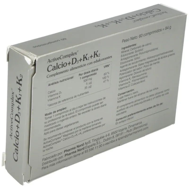 Activecomplex® calcio+ d3+ k 60comp | Farmacia Barata