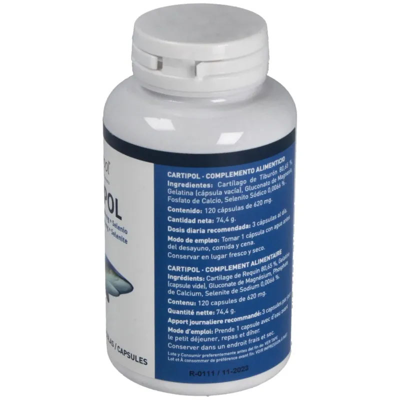 Cartipol (cartilago de tiburon 620mg) 120cap. | Farmacia Barata Cartipol (cartilago de tiburon 620mg) 120cap. | Farmacia Barata