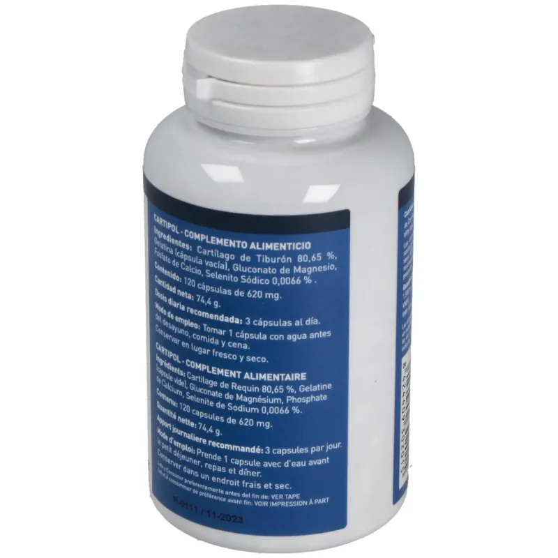 Cartipol (cartilago de tiburon 620mg) 120cap. | Farmacia Barata Cartipol (cartilago de tiburon 620mg) 120cap. | Farmacia Barata