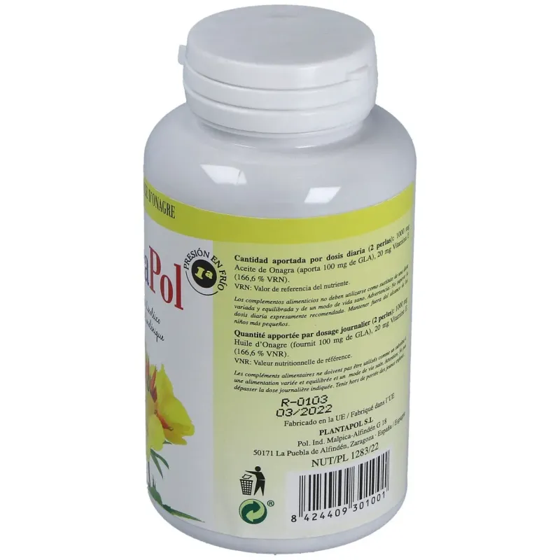 Onagrapol (aceite de onagra) 500mg. 120perlas | Farmacia Barata