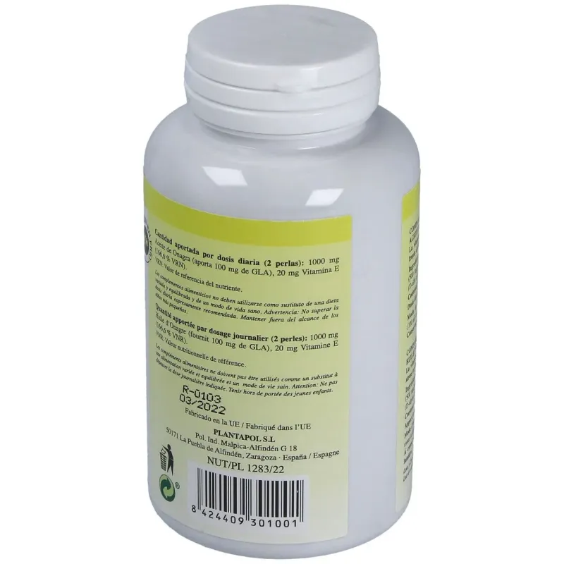 Onagrapol (aceite de onagra) 500mg. 120perlas | Farmacia Barata