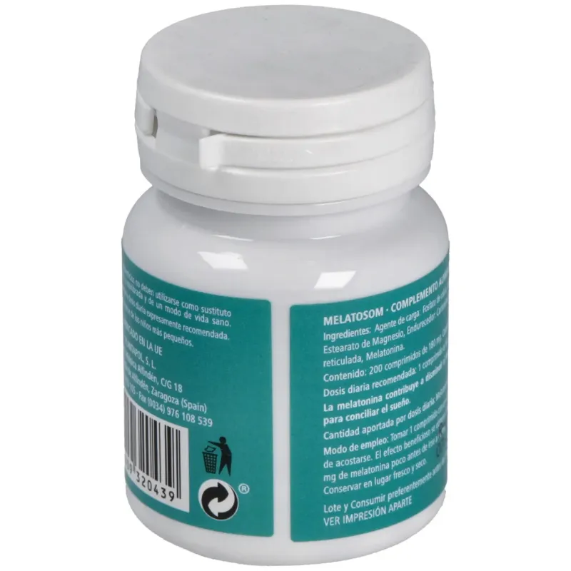 Melato-som (melatonina 1mg.) 200comp. | Farmacia Barata Melato-som (melatonina 1mg.) 200comp. | Farmacia Barata
