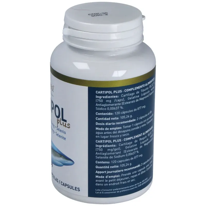 Cartipol plus (cartilago de tiburon 750mg)120cap. | Farmacia Barata Cartipol plus (cartilago de tiburon 750mg)120cap. | Farmacia Barata