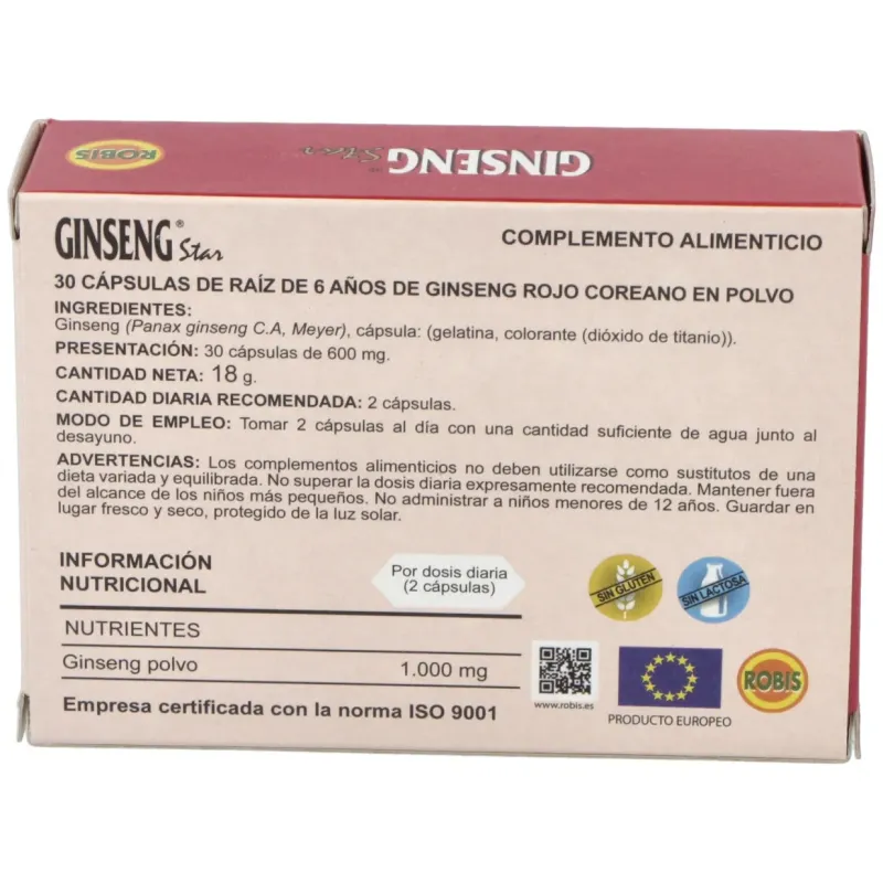 Robis ginseng star 30comp | Farmacia Barata