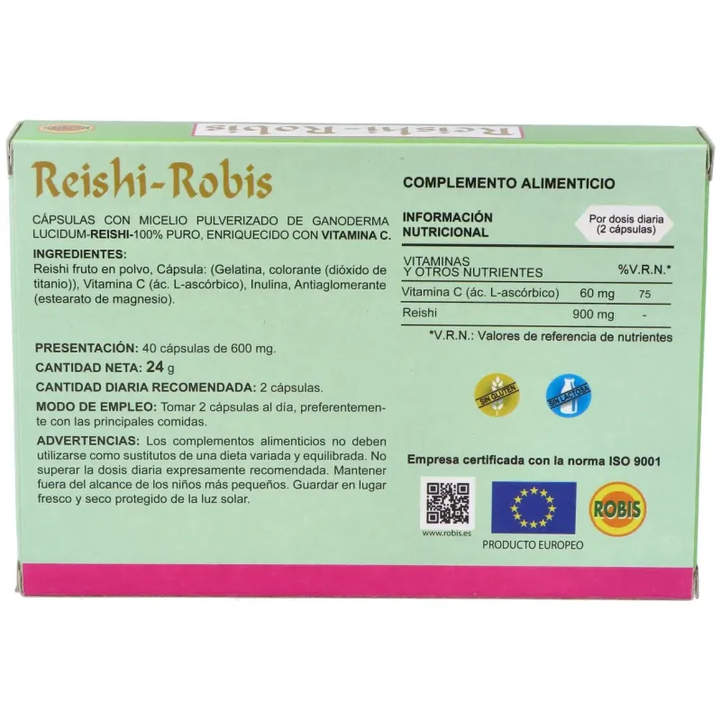 Reishi robis 40cap. | Farmacia Barata Reishi robis 40cap. | Farmacia Barata