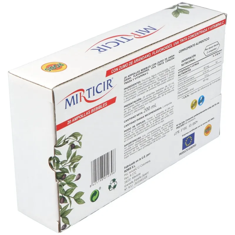 Robis mirticir 20 ampollas | Farmacia Barata