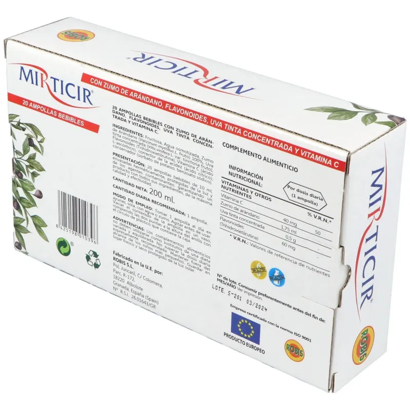 Robis mirticir 20 ampollas | Farmacia Barata