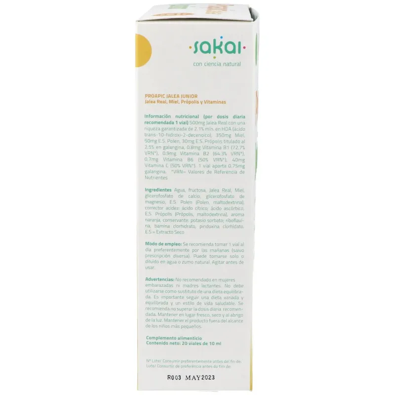 Proapic jalea real infantil-junior 20amp. | Farmacia Barata