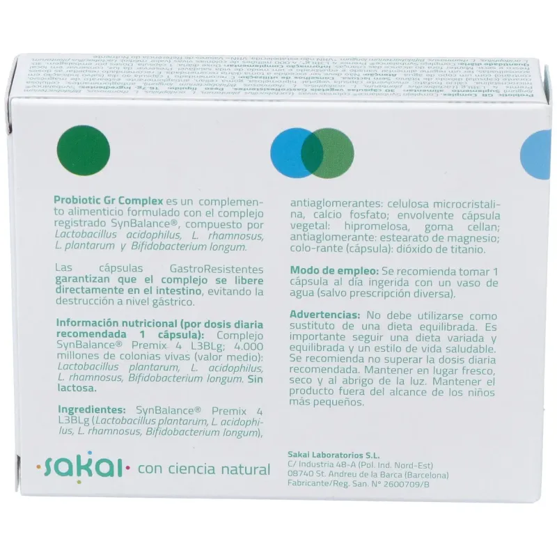 Sakai probioticg complex cápsulas | Farmacia Barata
