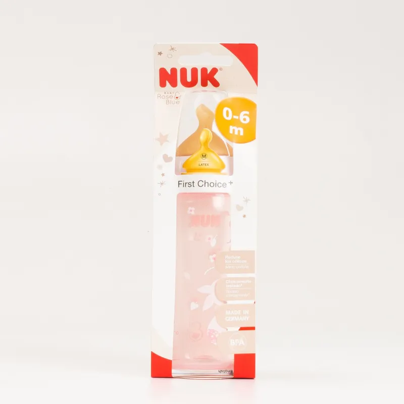 Nuk Biberon Tetina Latex M 0-6m Rosa Nuk Biberon Tetina Latex M 0-6m Rosa