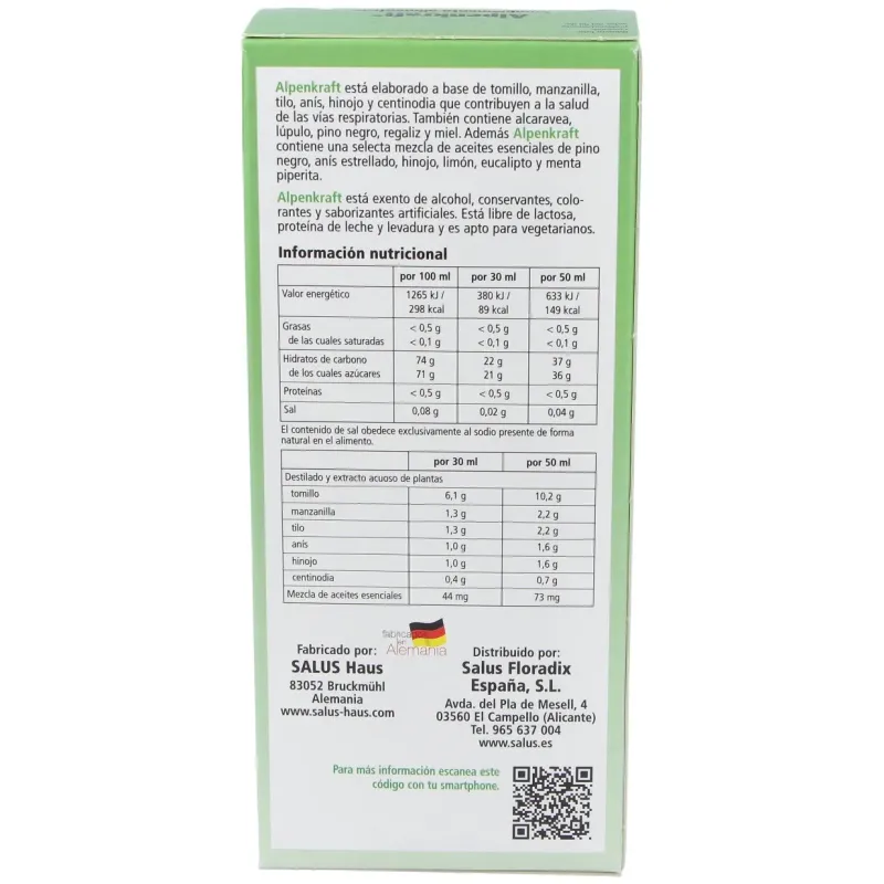 Alpenkraft v.respiratorias 250ml | Farmacia Barata
