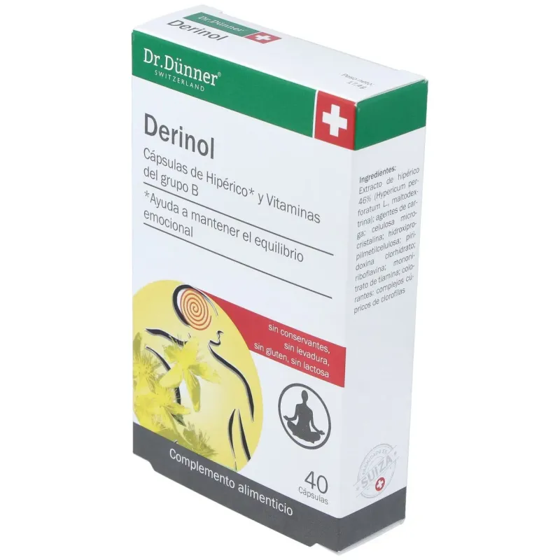 Derinol (deprinol) (hiperico) 40cap. dr.dunner | Farmacia Barata