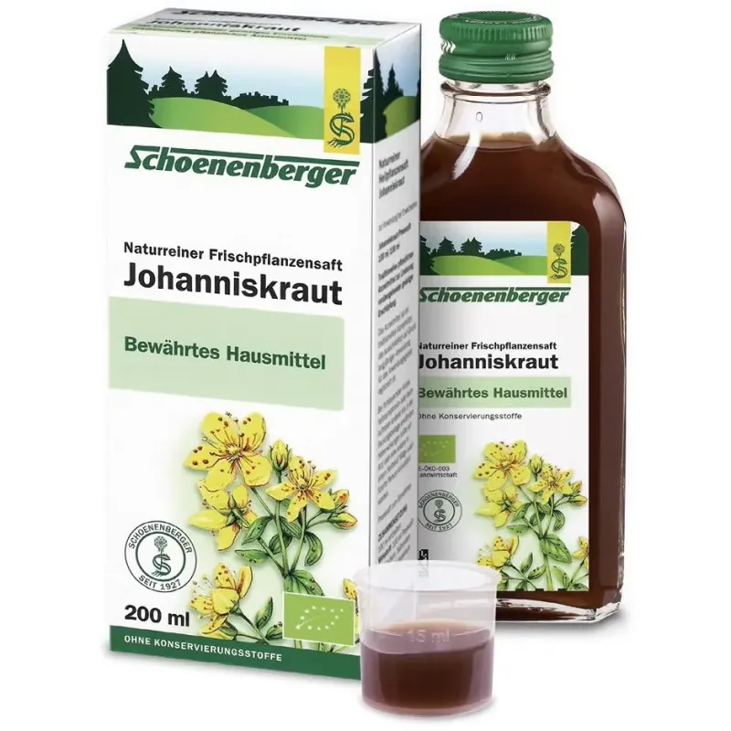 Jugo de hiperico 200ml. schoenenberger | Farmacia Barata