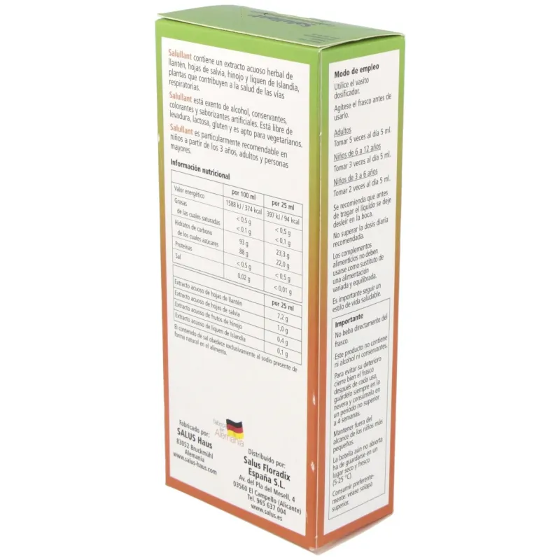 Salullant llanten expectorante jarabe 250ml | Farmacia Barata