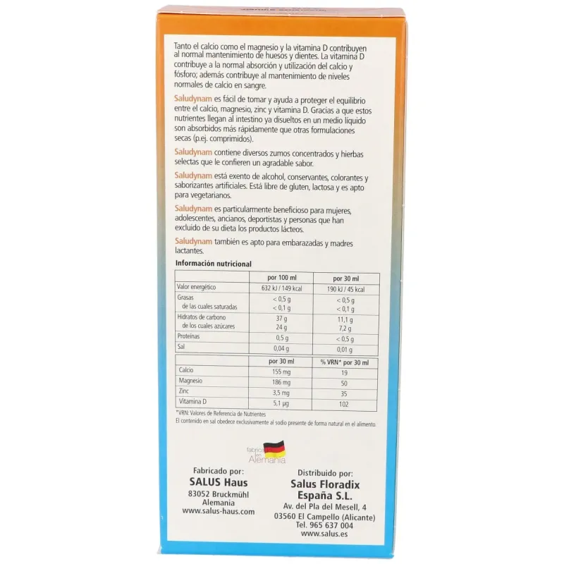 Saludynam calcio+magnesio 250ml | Farmacia Barata Saludynam calcio+magnesio 250ml | Farmacia Barata
