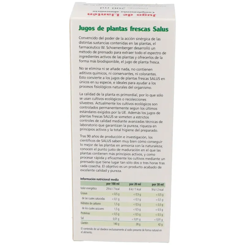 Jugo de llanten 200ml. schoenenberger | Farmacia Barata