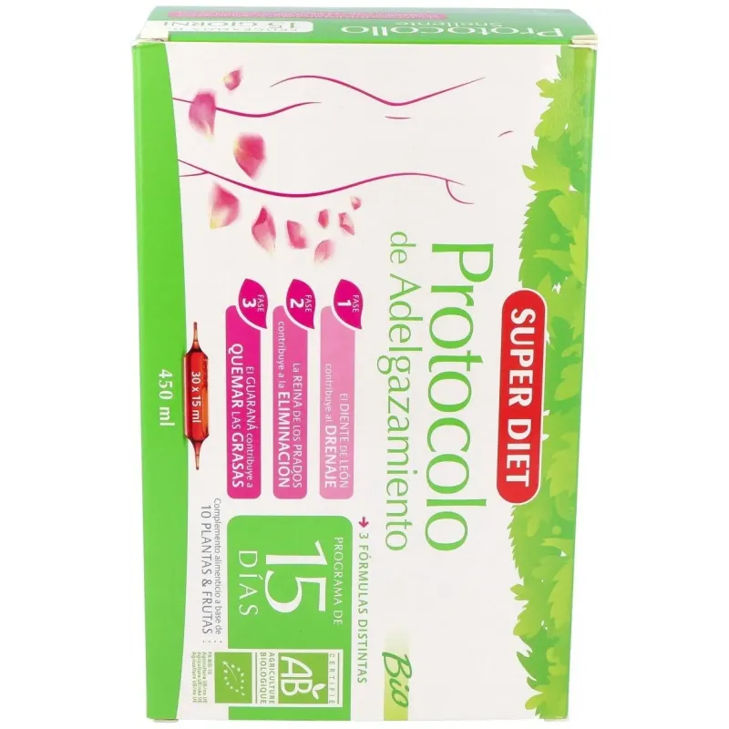Super diet protocole minceur 30 ampoules de 15ml | Farmacia Barata