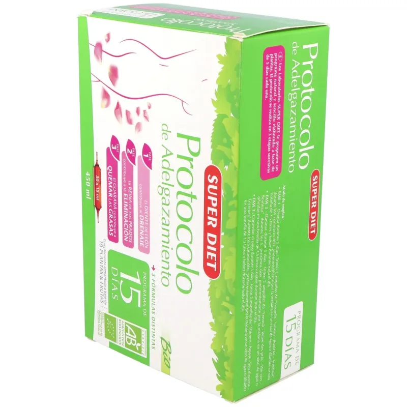 Super diet protocole minceur 30 ampoules de 15ml | Farmacia Barata