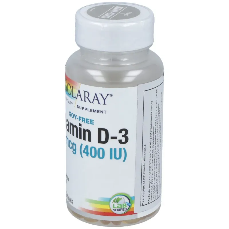 Solaray vitamina d3 400ui 120caps | Farmacia Barata Solaray vitamina d3 400ui 120caps | Farmacia Barata