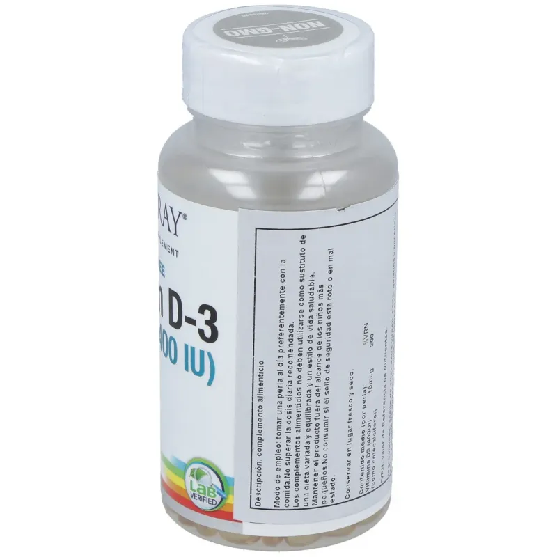 Solaray vitamina d3 400ui 120caps | Farmacia Barata Solaray vitamina d3 400ui 120caps | Farmacia Barata