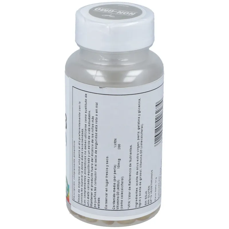 Solaray vitamina d3 400ui 120caps | Farmacia Barata Solaray vitamina d3 400ui 120caps | Farmacia Barata