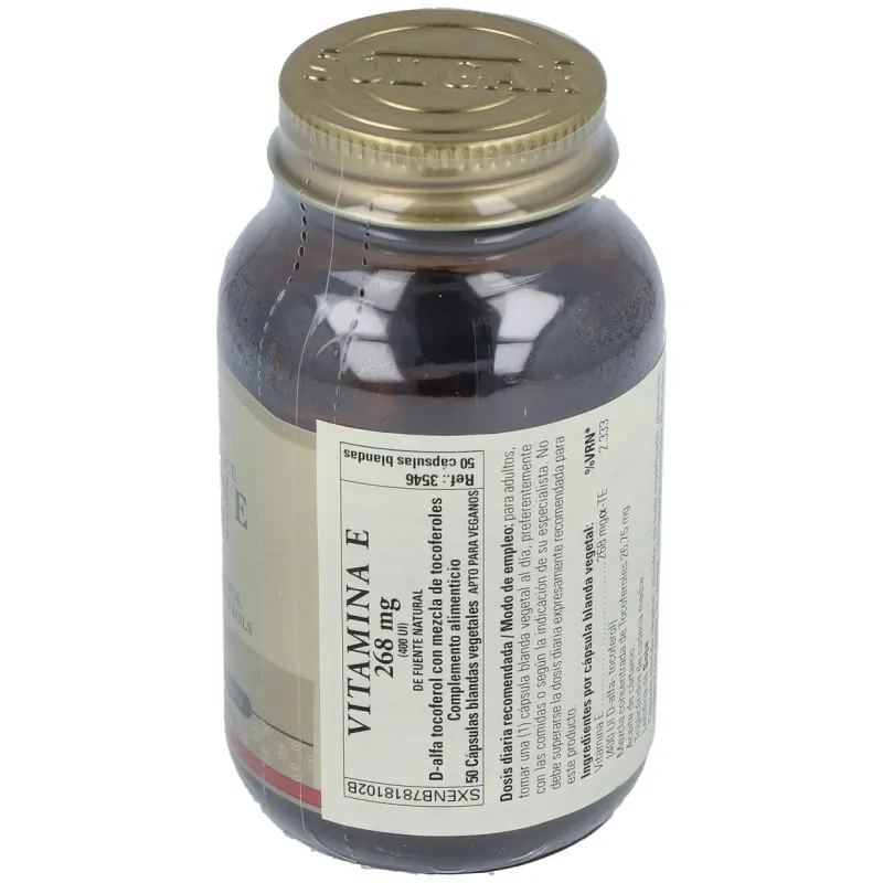 Vitamina e 400iu (268mg) 50cap.blanda veg. | Farmacia Barata