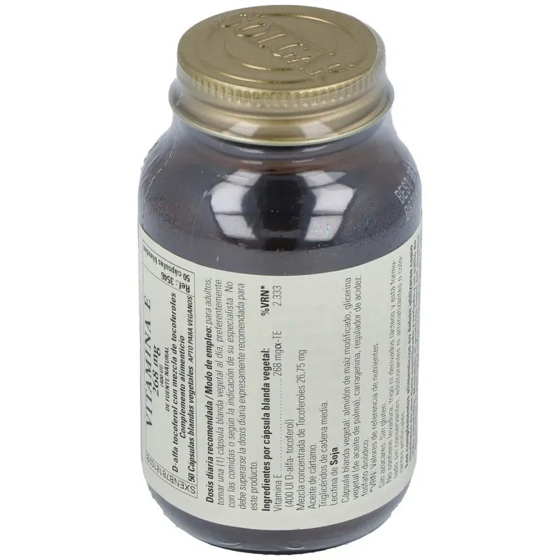 Vitamina e 400iu (268mg) 50cap.blanda veg. | Farmacia Barata