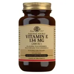 Solgar Vitamina e 200 ui 134 mg, 50 cápsulas blandas
