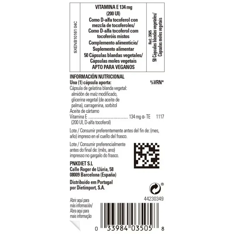 Solgar vitamina e 200 ui 134 mg 50 caps blandas | Farmacia Barata Solgar vitamina e 200 ui 134 mg 50 caps blandas | Farmacia Barata
