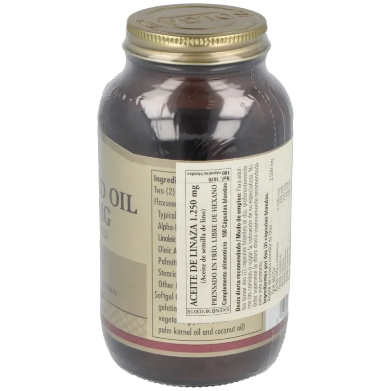 Aceite de linaza 1.250mg. 100perlas | Farmacia Barata