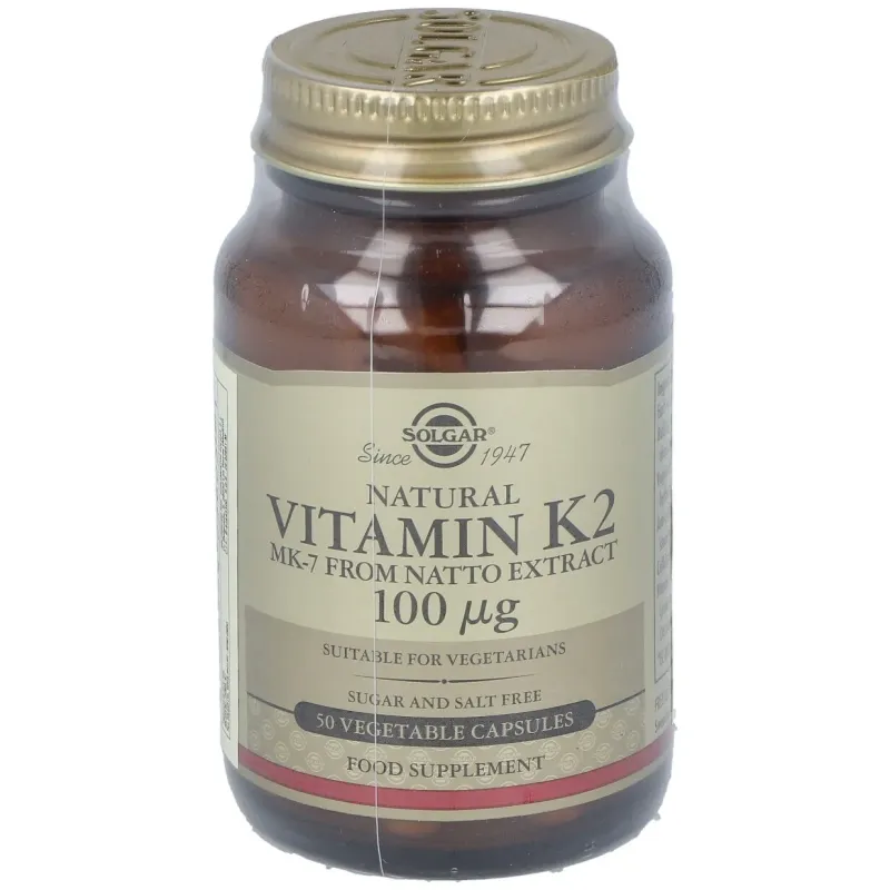 Vitamina k2 100mcg.(menaquinona-7) 50cap.veg | Farmacia Barata