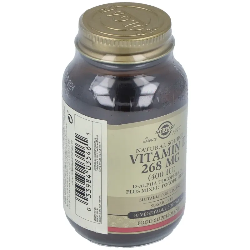 Vitamina e 400iu (268mg) 50cap.blanda veg. | Farmacia Barata