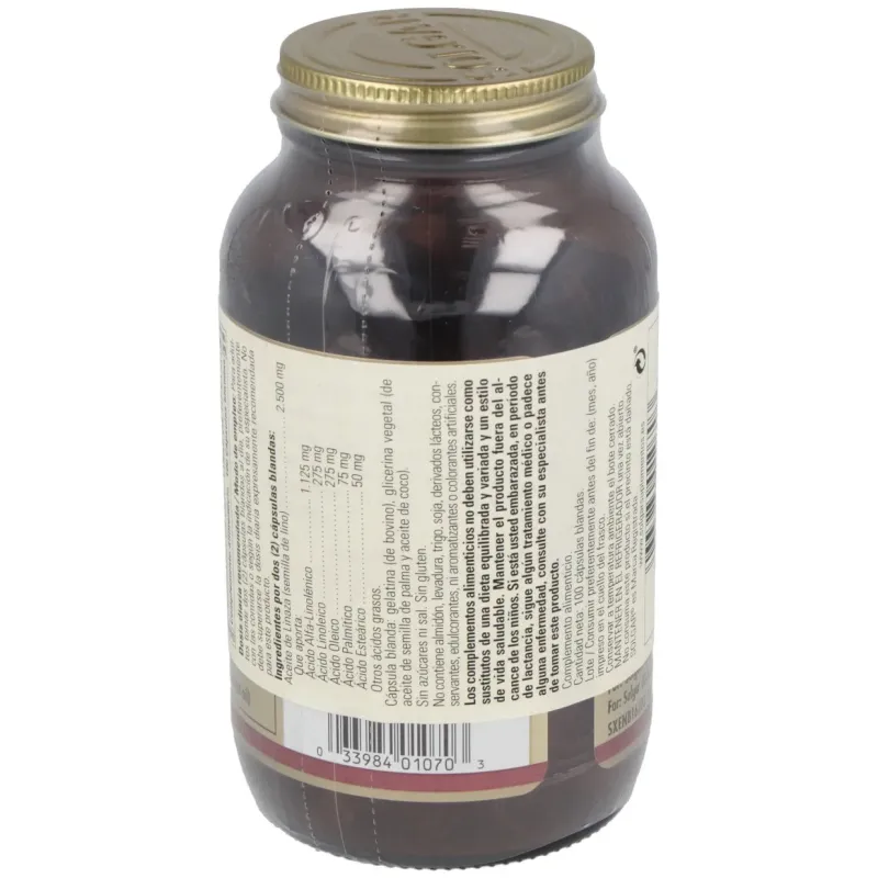 Aceite de linaza 1.250mg. 100perlas | Farmacia Barata