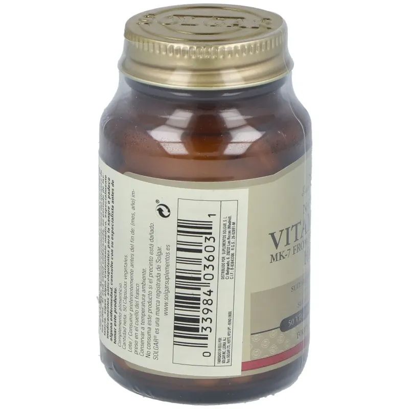 Vitamina k2 100mcg.(menaquinona-7) 50cap.veg | Farmacia Barata
