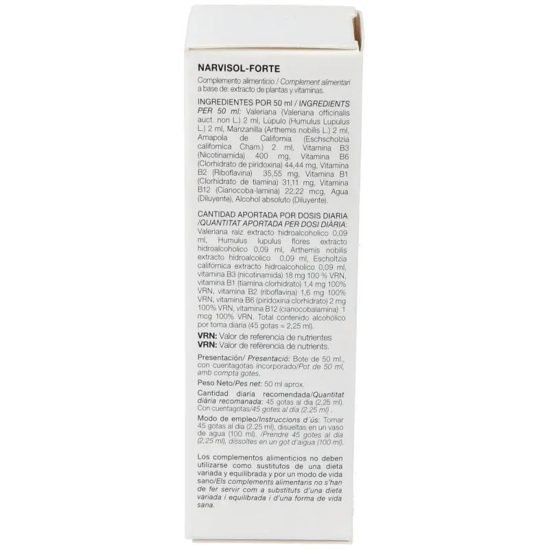 Narvisol forte (nervisol) gotas 50ml. | Farmacia Barata