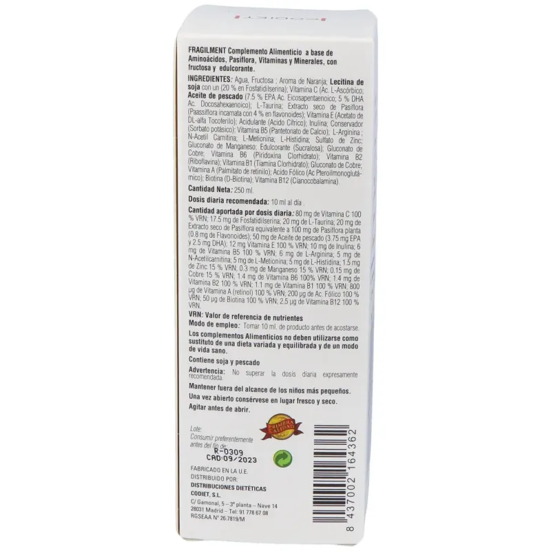 Codiet fragilment 250 ml | Farmacia Barata Codiet fragilment 250 ml | Farmacia Barata