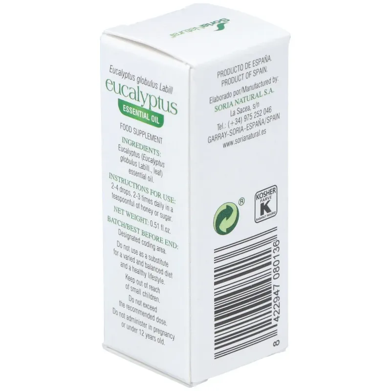 Soria natural aceite esencial de eucalipto 15ml | Farmacia Barata