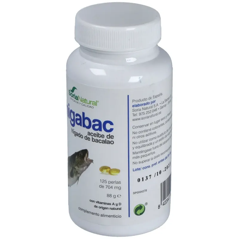 Higabac aceite de higado de bacalao 125 perlas | Farmacia Barata Higabac aceite de higado de bacalao 125 perlas | Farmacia Barata