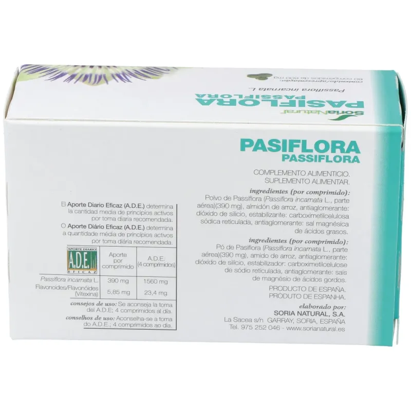 Pasiflora 60 comp soria natural | Farmacia Barata