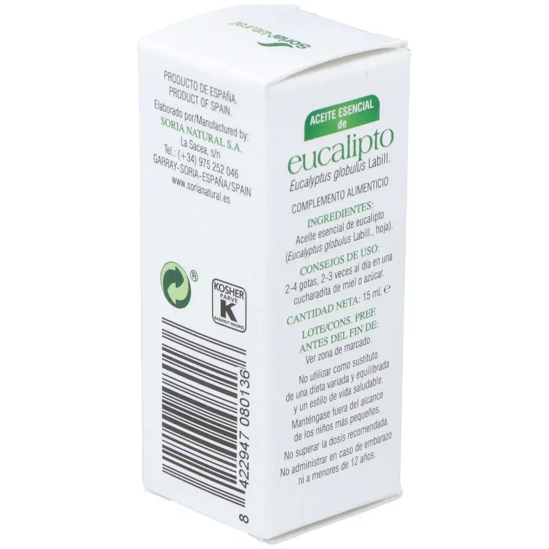 Soria natural aceite esencial de eucalipto 15ml | Farmacia Barata
