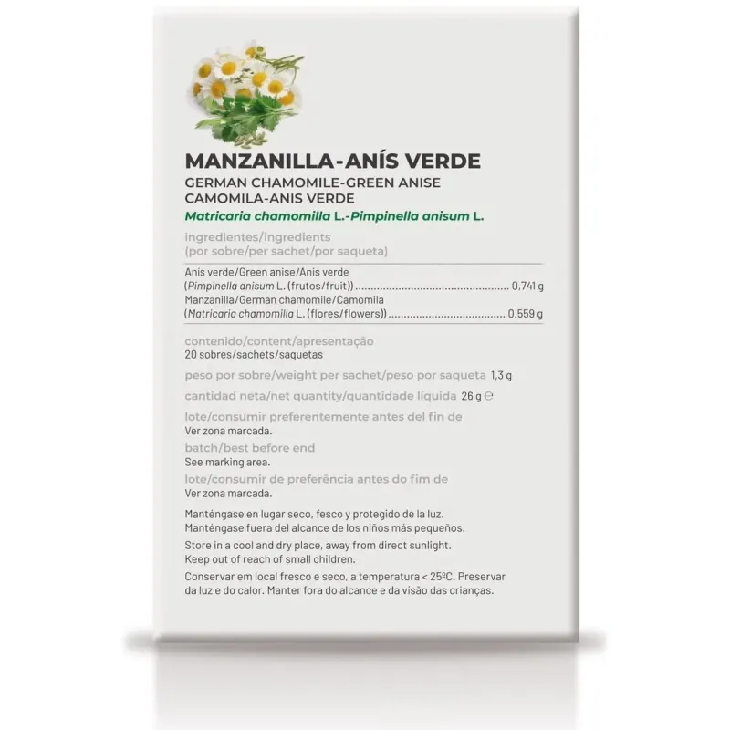Soria natural manzanilla con anís infusión 20 filtros | Farmacia Barata