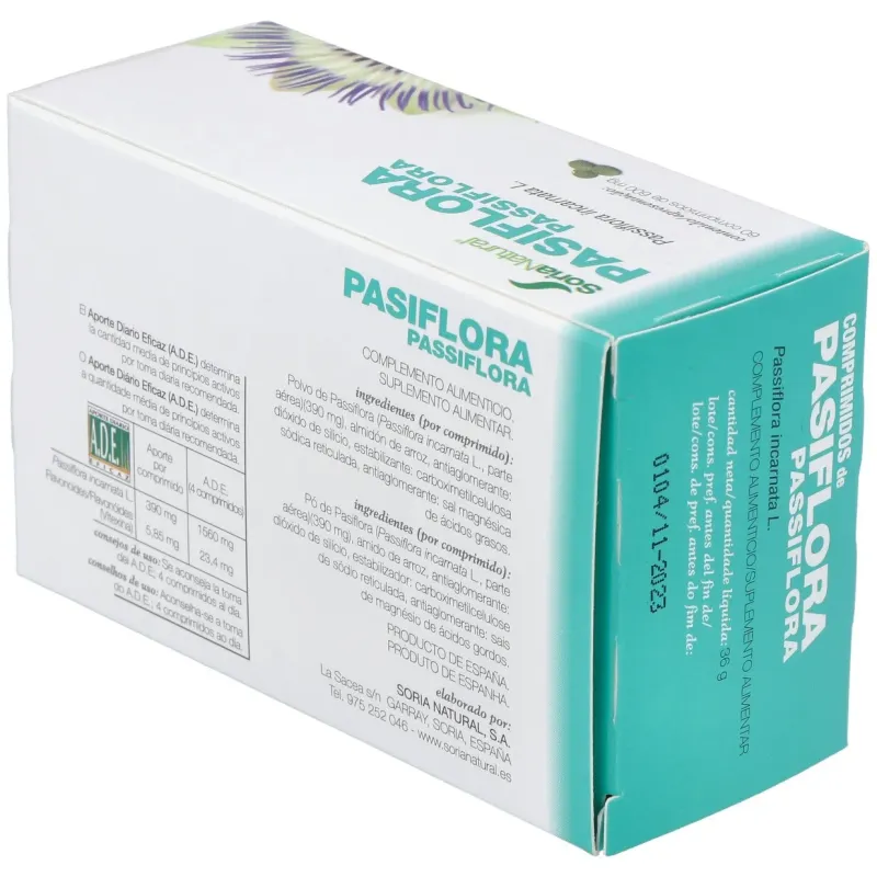 Pasiflora 60 comp soria natural | Farmacia Barata