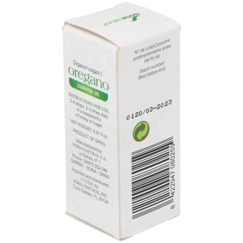 Soria natural aceite esencial oregano 15cc | Farmacia Barata