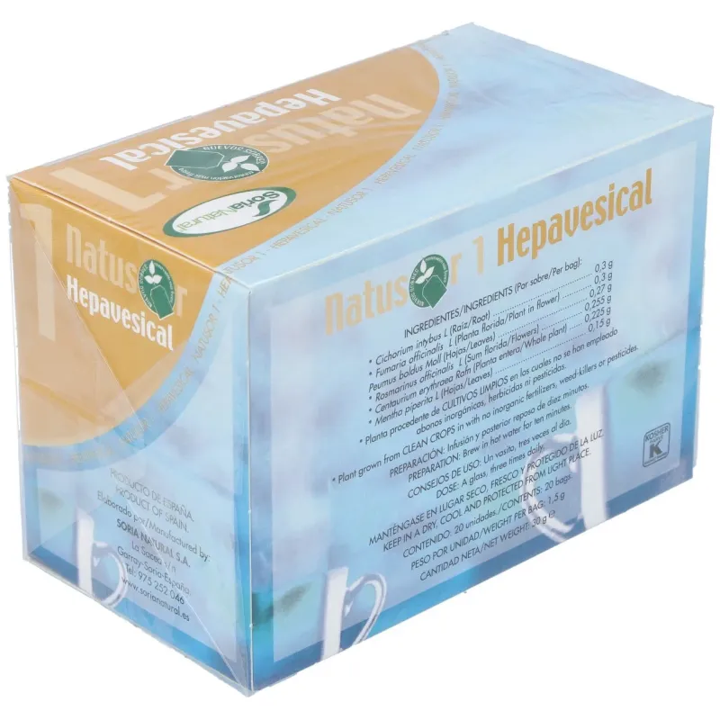 Soria natural natusor 01 - hepavesical 20 filtros | Farmacia Barata