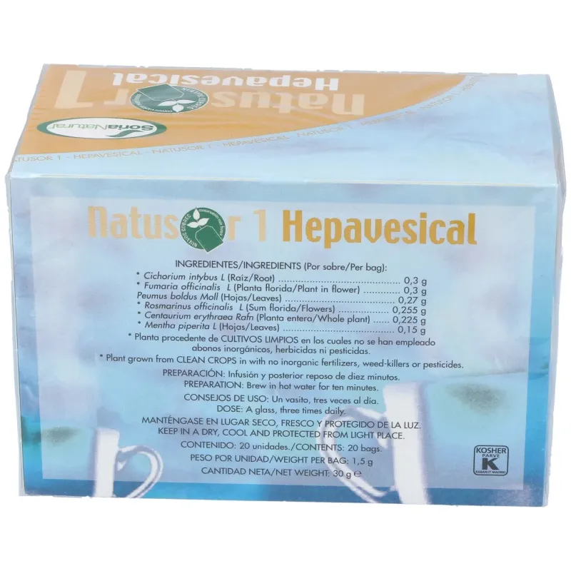 Soria natural natusor 01 - hepavesical 20 filtros | Farmacia Barata
